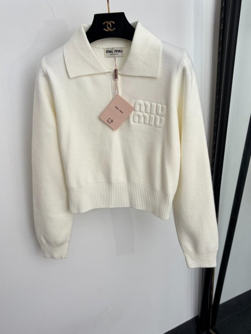 💖MIU MIU💖 white polo knitted sweater